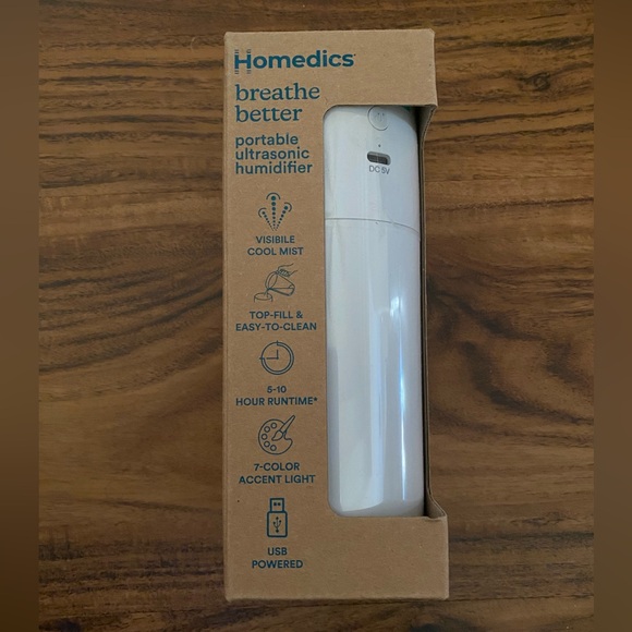 Homedics Portable Ultrasonic Humidifier NIB - Picture 1 of 11